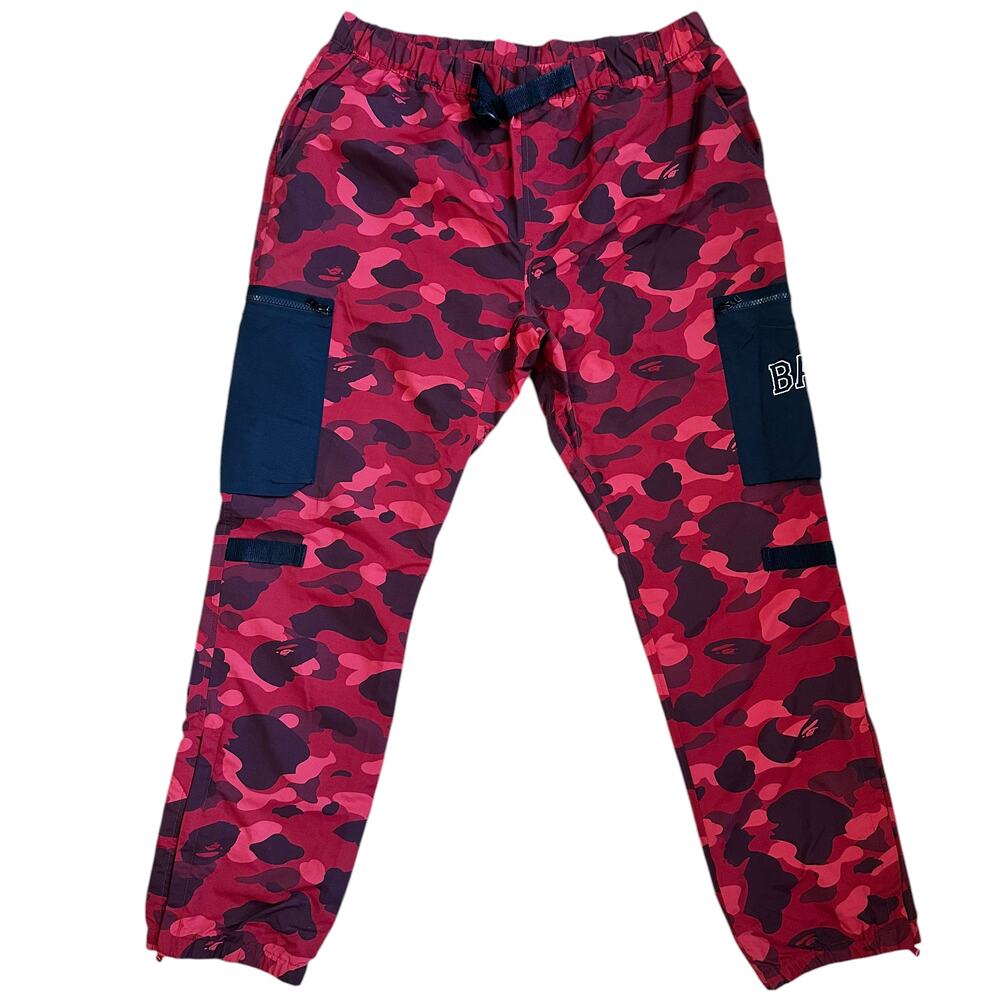 XXL 38" Waist Bape Red Camo Nylon Pants